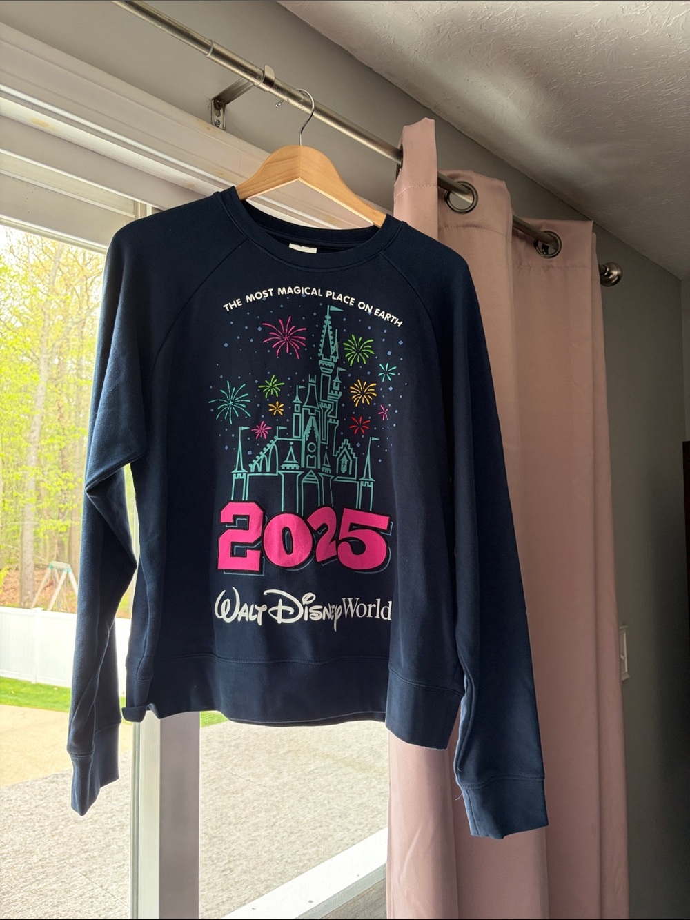 Disney 2025 Womens’ Navy Blue Crewneck Sweatshirt